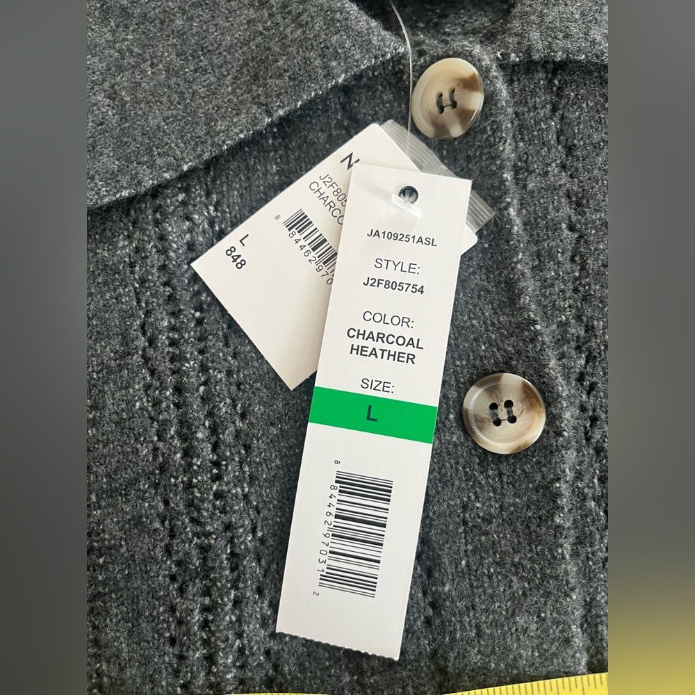 Joseph A. Medium Gray Button-Up Cardigan Women’s Size Large - Picture 6 of 16